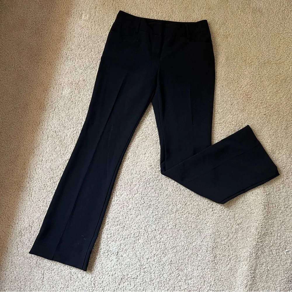 BCX Women Black Mid Rise Skinny Bootcut Flare Slacks  0‎ Office Dress Pants EUC - Picture 8 of 12